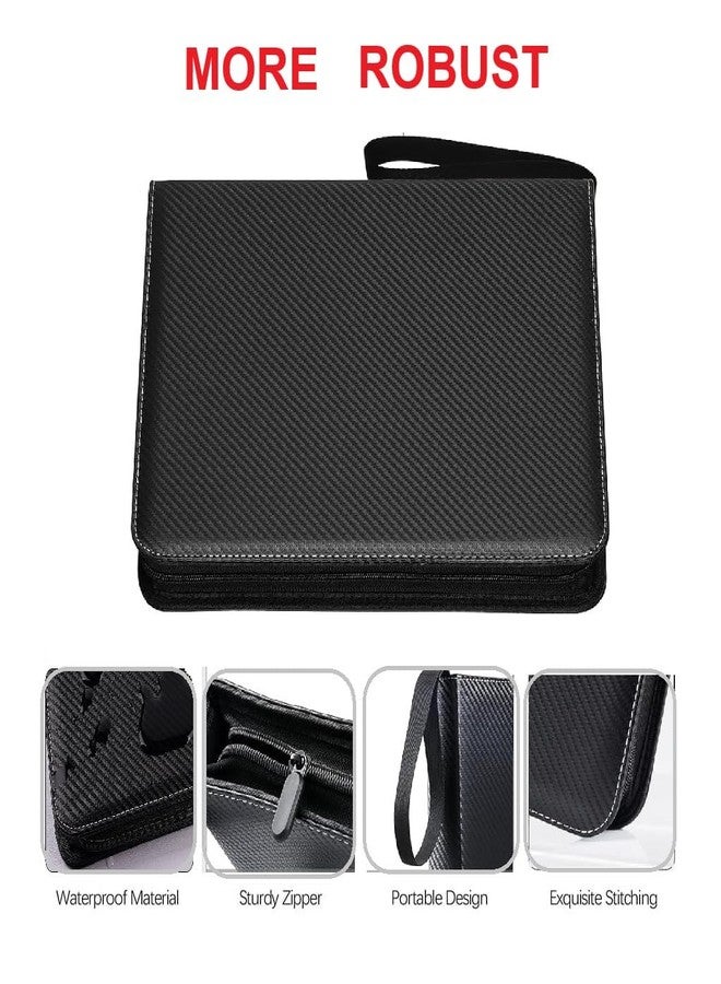 FABULWAY Trading Card Binder with 400 Pockets, Zipper Closure, Card Collection Album with Sleeves (Black-400 Pockets) - Image 5